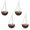 Hangmand - Set van 4 rond - 25 x 13 cm - Lekvrije plastic bodem - Metalen ketting en frame