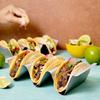 Taco Holders 4 Packs - Stainless Steel Taco Stand Rack Tray Style, Oven Safe for Baking, Dishwasher and Grill Safe