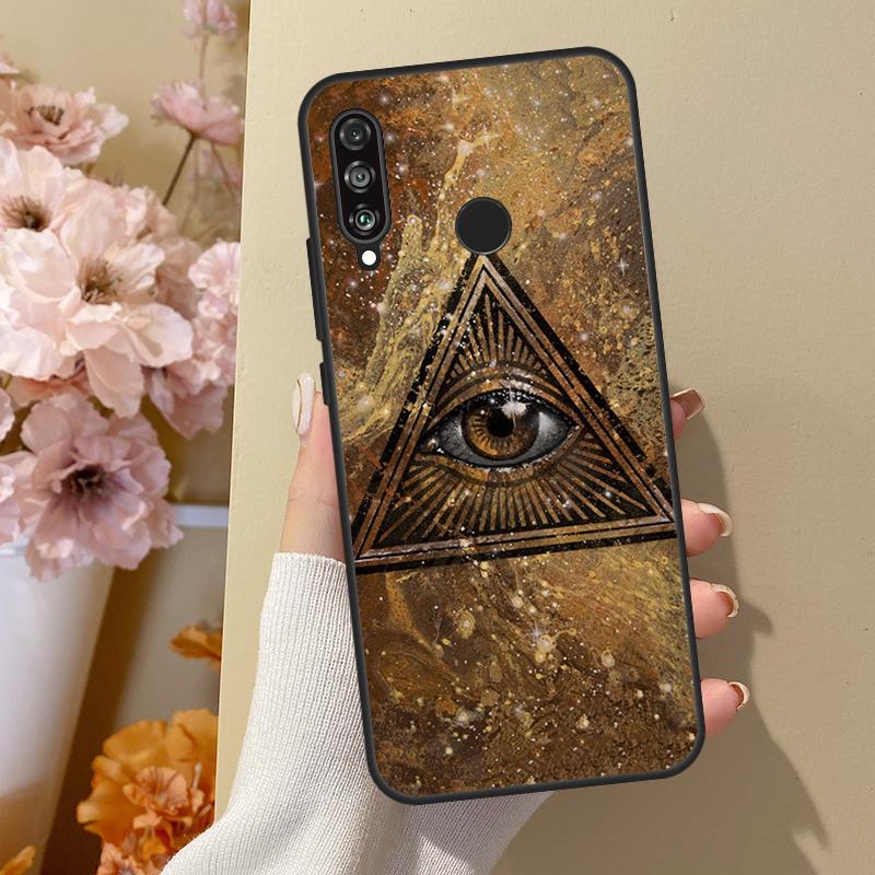 Illuminati Eye Occult Pyramid For Huawei Nova 12i 8i 11i 12s 9 10 SE Y60 Y70 Y90 Y72 Y73 Y61 Y91 P60 Pro P30 P40 Lite Case