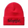 Send girlfriend Embroidery Beanie Hip hop cold cap Winter Babygirl Wool cap Knitted hat