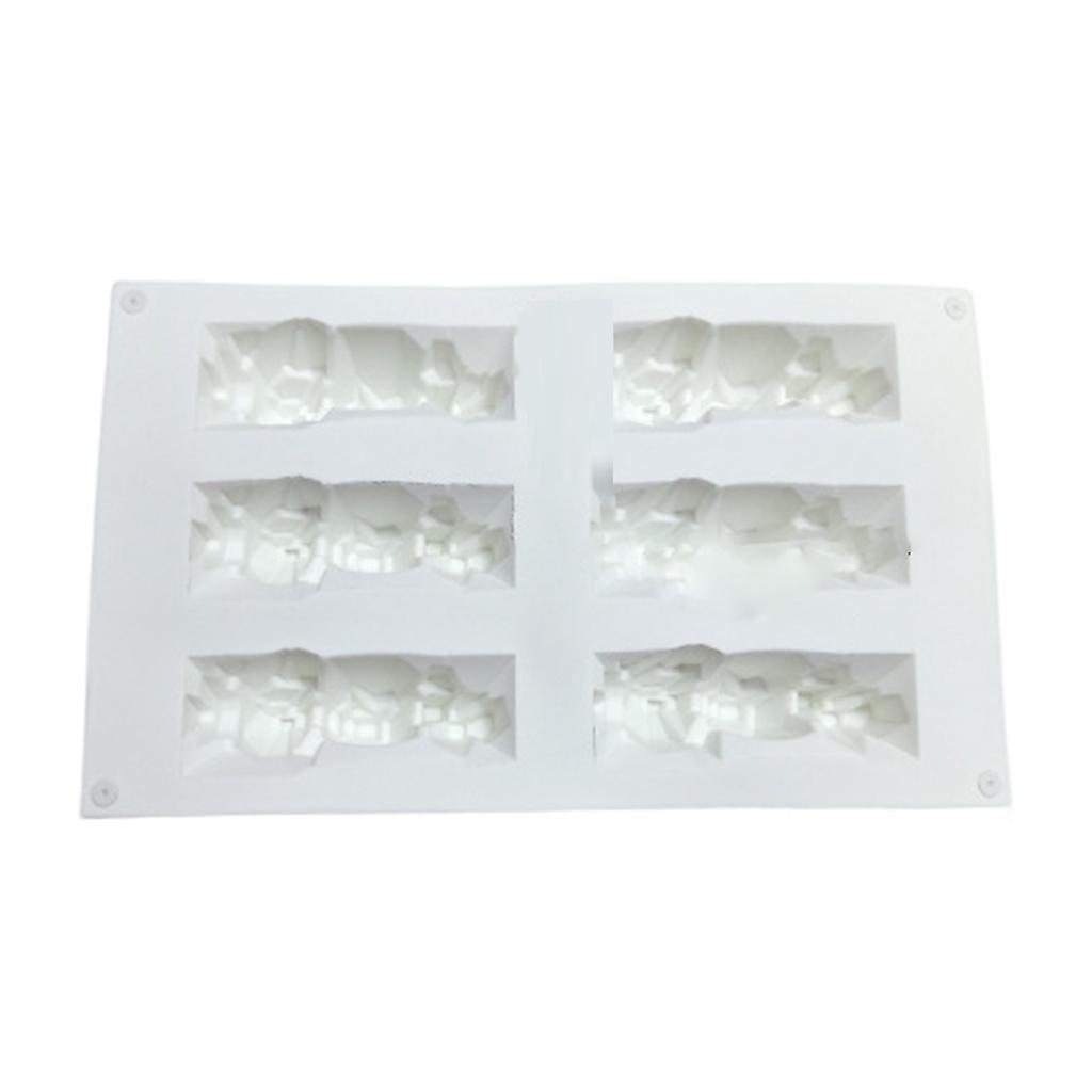 6 Cavity Silicone Mousse Cake Mold Mountain Shape Flexible Baking Molds for Baking and Dessert Nonstick Bread Making