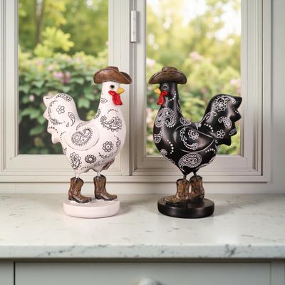 Živicová soška kohouta Americká figurka krocana Dekorace na Den díkůvzdání a Sklizňový festival Dekorace na stůl do obývacího pokoje Zvířecí soška Ozdoba