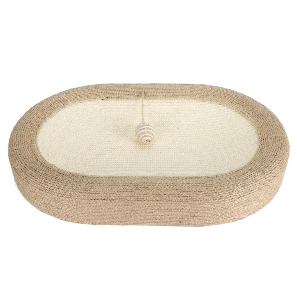 Cat Scratcher Bed 24 Inch Extra Large Anti Slip Sisal Scratching Board Bowl for Indoor Cat