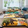 Cartoon Cute Duvet Cover Boy Bedding Set Dinosaur Duvet Cover Set Dino Comforter Cover Set Soft Dinosaur Animal Teen Bedroom Set