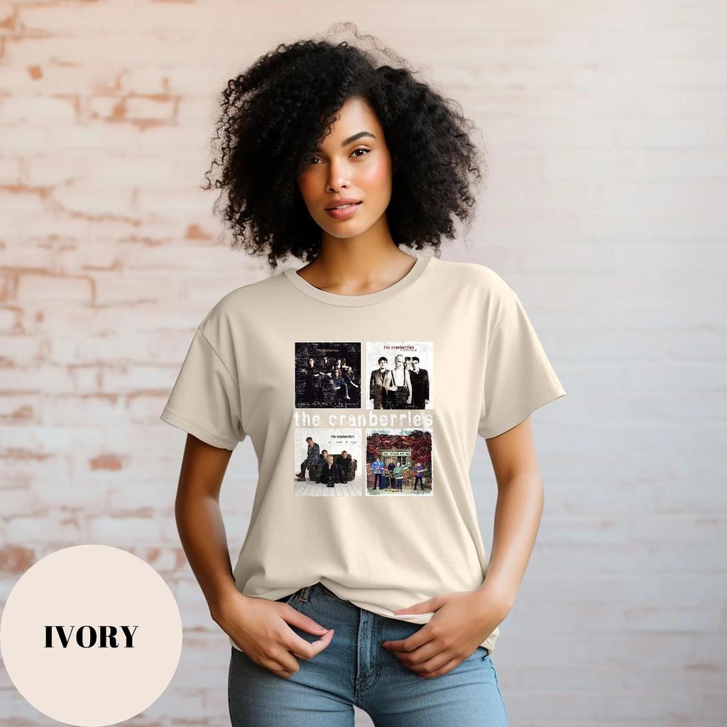 Irish Rock Band The Cranberries Peripherals Print Tshirt Fashion Crewneck Cotton Top Men Women Oversized Casual Summer New Tees