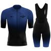 2025 Sykkelsett med høy synlighet for menn - Kortarmet trøye + Polstret shortssett Fukttransporterende sykkel-sportsklær