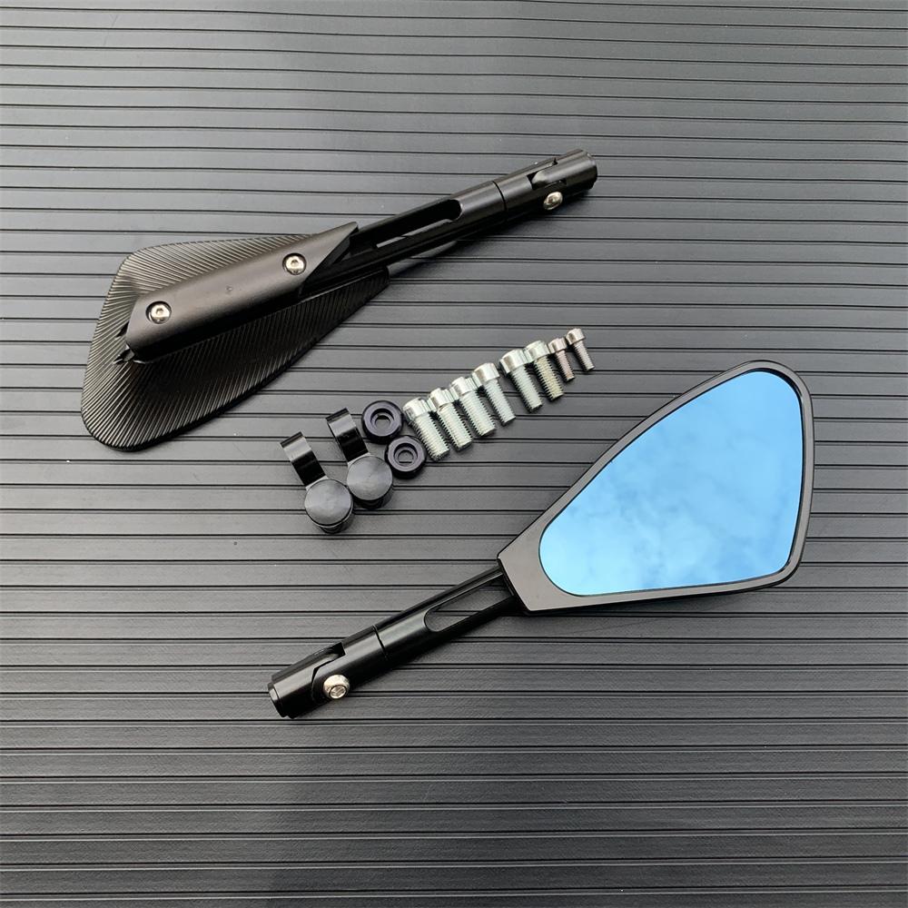 

Универсальные мотоциклетные зеркала заднего вида с ЧПУ с винтами 8 мм ИЛИ 10 мм для YAMAHA MT07 MT09 MT-07 для Kawasaki Z750 Z900 Z900RS Z800 чёрный