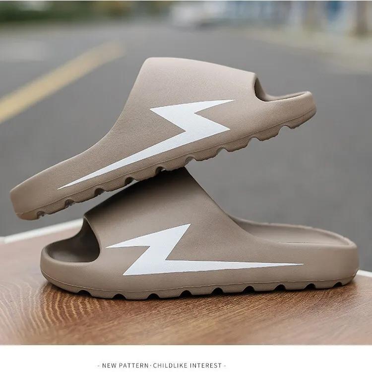 

Men Women Wearing Trendy And Streetwear Summer Non Slip Soft Thick Sole Internet Famous New Couple S Cool Slippers 46 хакі