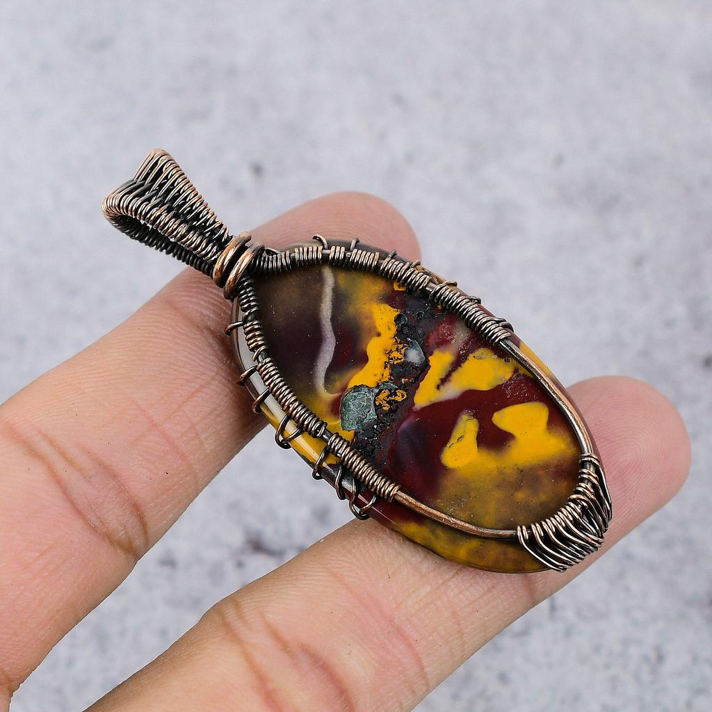 Tree Of Life Mookaite Pendant, 999 Copper Wire Wrapped Gemstone Jewelry, Handmade Pendant, For Thanksgiving
