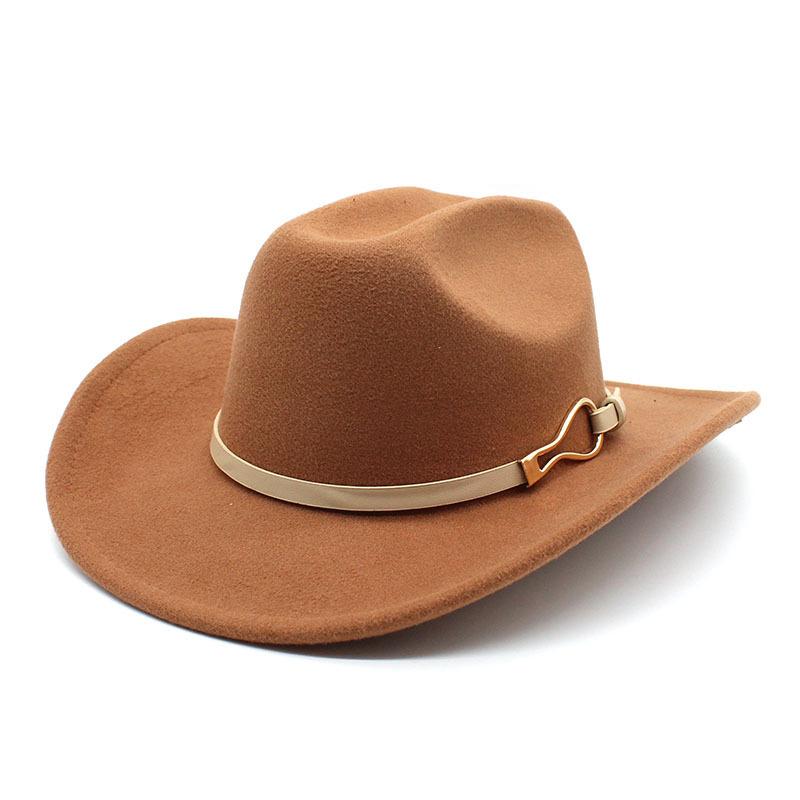 Vintage Men'S Wool Cowboy Hat Western Cowboy Hat Women'S Top Hat Jazz Hat Felt Hat
