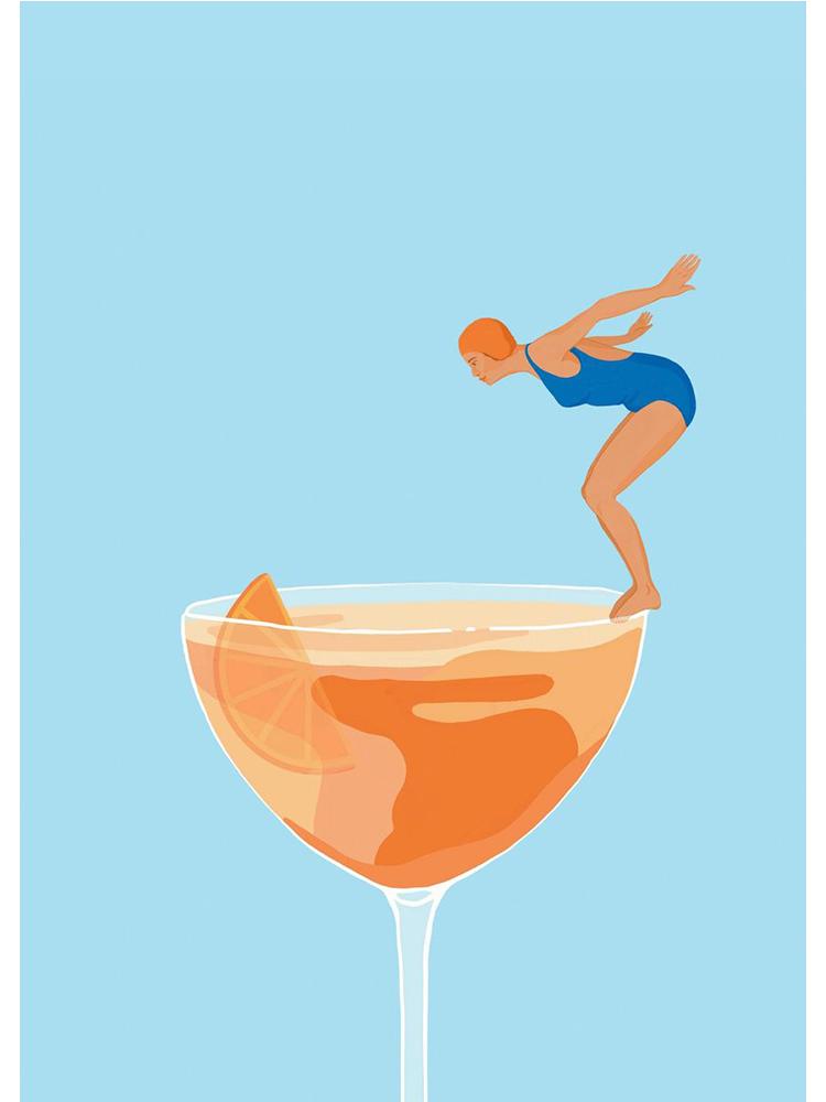 Funny Leg Lets Drink Pink Wine Cocktail Martini Posters Canvas Paintiing Nordic Wall Art Picture For Living Room Home Decor