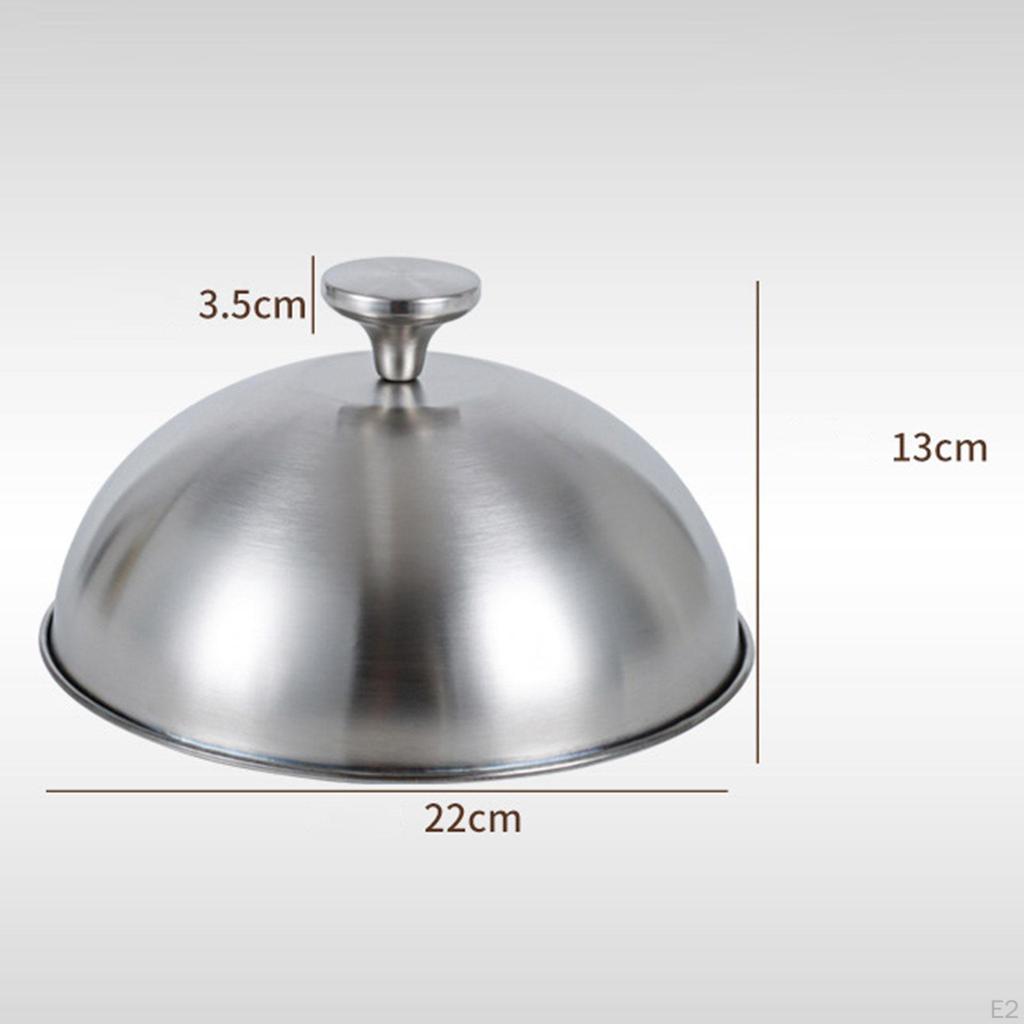 Basting Cover, Cheese Melting Dome Barbecue Tool Stainless Steel Melt Lid Griddle for Grilling