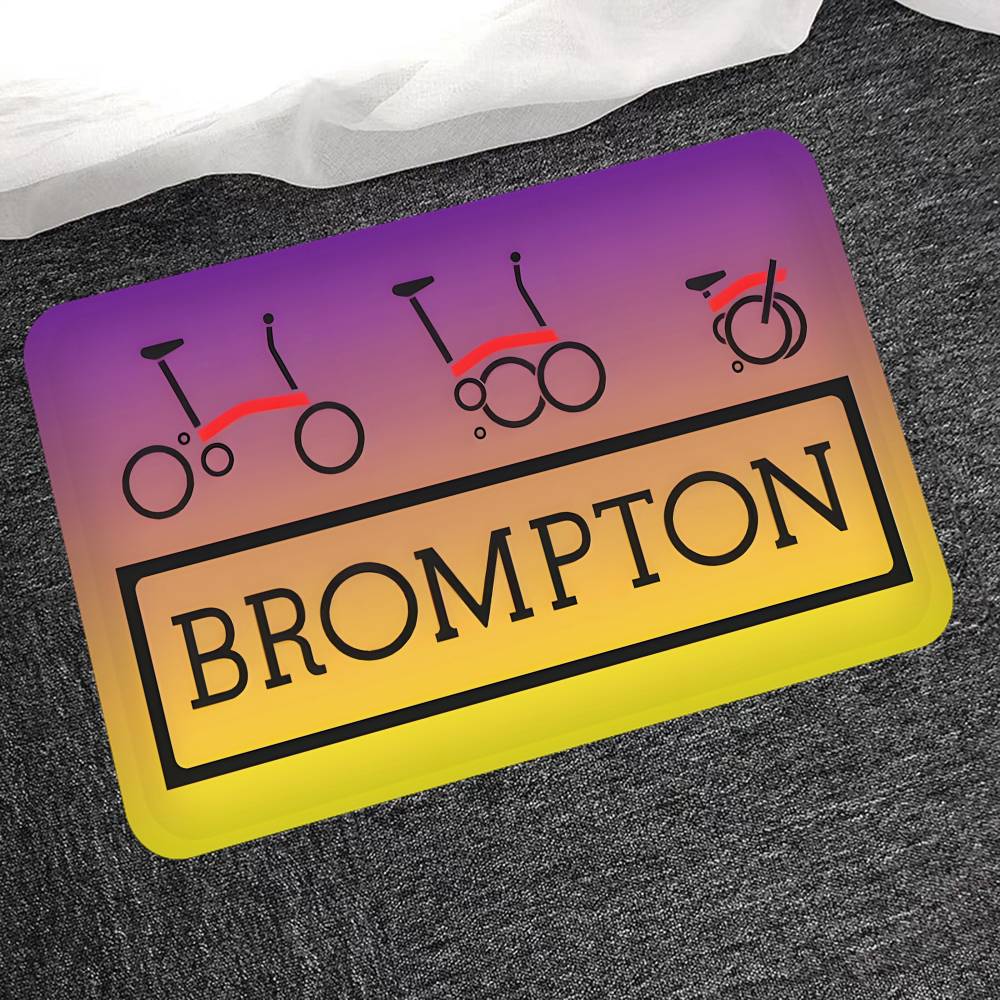 Brompton LOGO Floor Mat Non-Slip Laundry Room Mat Laundry Decor Balcony Child Living Room Bedside Mats