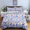 Blue cartoon faces. Bedding Duvet cover sets Duvet covers Pillowcases gifts (1 * Duvet Cover 2 * Pillowcases, without duvet insert)