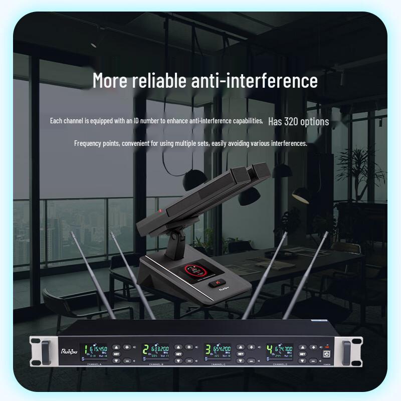 Runpu RP-SU84FS UHF Wireless Gooseneck Conference Microphone System (CN version)