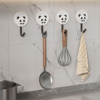 2/3Pcs Decorative Square Panda Hooks Wall-Mounted Wall Hooks Stylish Clothes Sticky Hooks  Bedroom