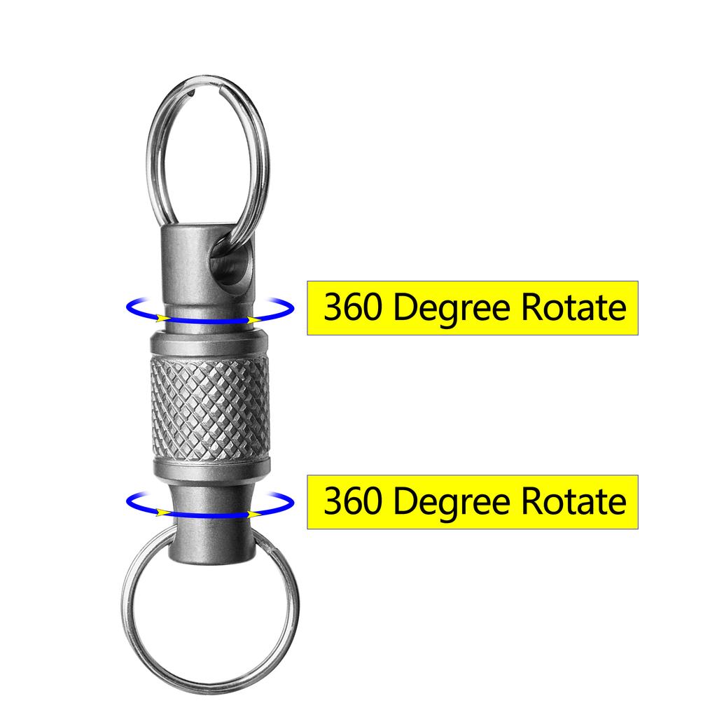 Titanium Alloy Keychain Outdoors EDC Tool Double Headed Quick Pull Buckle Removable Portable Mountaineering Buckle