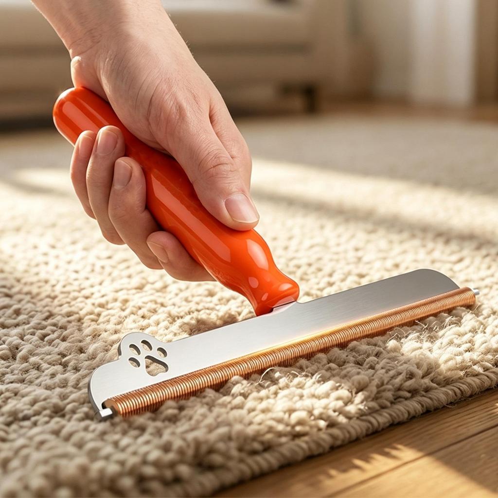 Carpet Rake For Pet Hair Removal Handle Reusable Cleaning Tool Carpet Scraper Broom For Home Apartment Dorm Furniture Floor