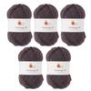Knitworm Wool Melange M Acrylic Yarn, 5-Ball Set, (Worsted Weight), 60% Wool, 40% (11. Mauve)