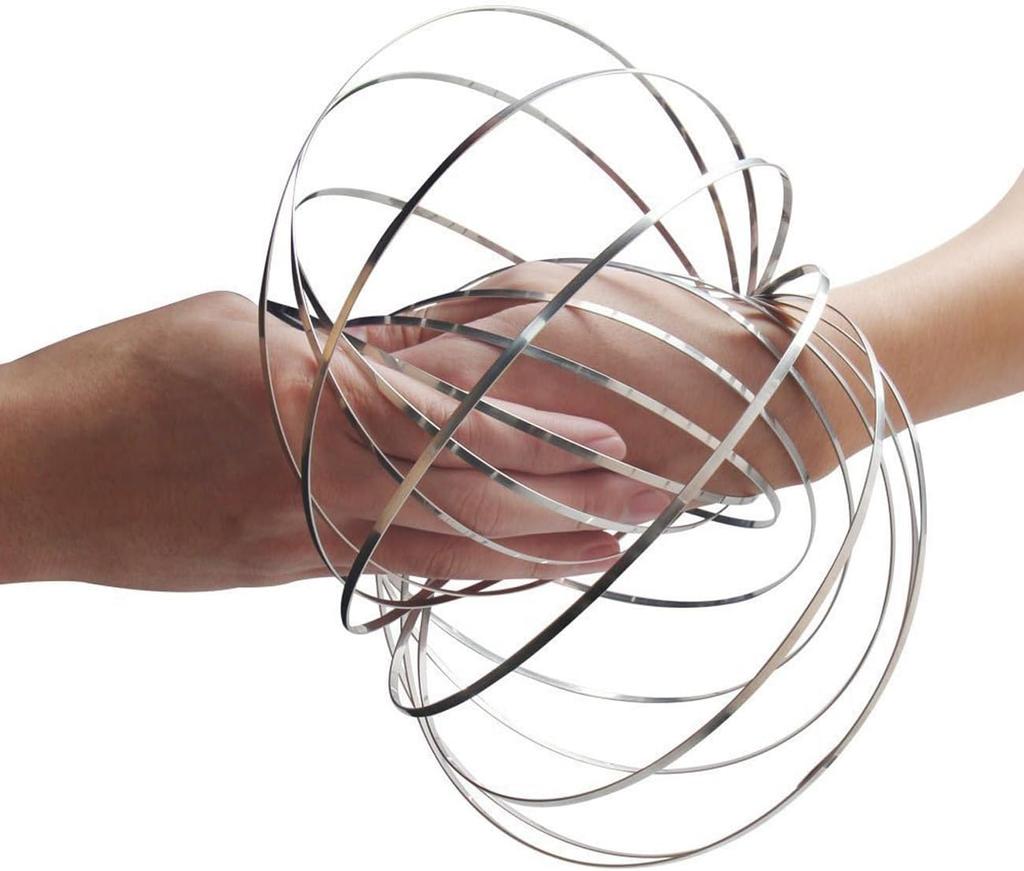 Spinner Ring Arm Magic Kinetic Spring 3D Bracelet Spring Fidget Ring Rainbow Interactive Spring Toy Gift for Adult Stress Relief