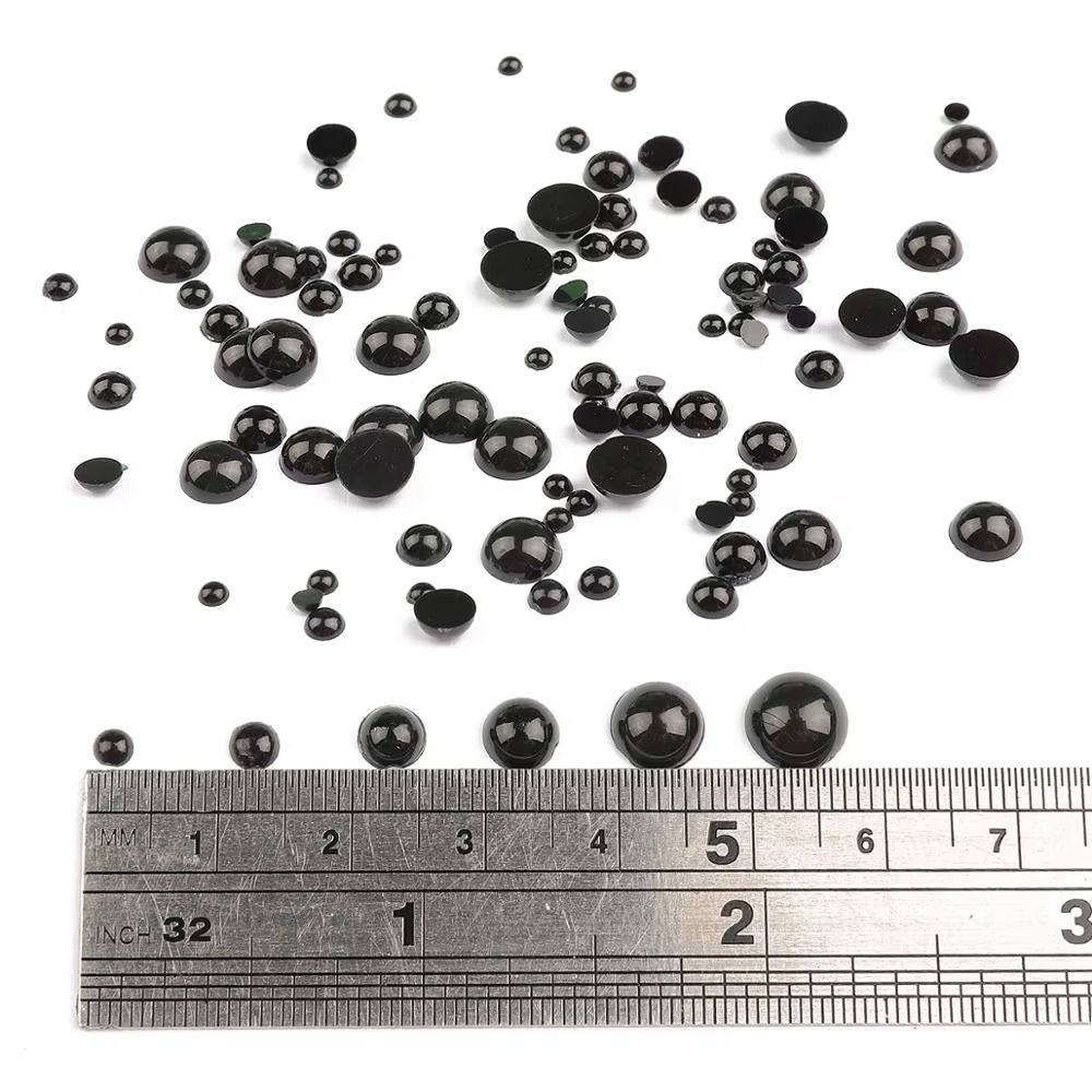 100-500 Stück Schwarze Runde Spielzeugaugen Zubehör Kunststoff Spielzeugauge Perle Halbrunde Perlen Kinder