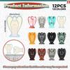 Nuenen 12 Pieces Crystal Angel Figurines Bulk Guardian 1.5 Inch Angel Statue Stones Gemstones Crystals Carved Stones for Easter Decor Gifts Home