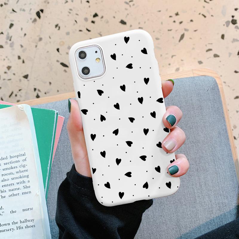 Kleine weinrote Herz-Silikon-Handyhülle für iPhone 16 15 14 13 12 11 Pro Max Mini X XS Max XR 7 8 Plus SE2 Weiche TPU-Abdeckung