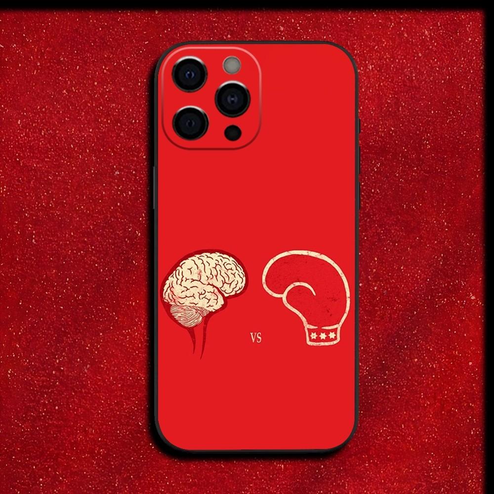 Boxing Gloves Phone Case For iPhone 16,15,14,13,12,11,Pro,X,XS,Max,XR,Plus,Mini Soft Black Cover