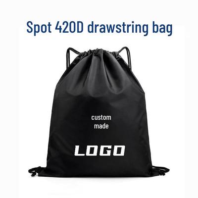 Waterproof 420D Outdoor Drawstring Backpack for Sports - Football, Basketball, Shoes, Customizable Oxford Fabric
