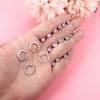 Bobisty 10Pairs Screw Back Earrings for Women Surgical Steel Cute Earring Cubic Pink Zirconia Flower Heart Stud Hoop Earring Set