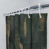 Green And Golden Abstract Pattern Waterproof Bathroom Shower Curtain, Durable Fabric With Hooks For Easy Installation Perfect Ad