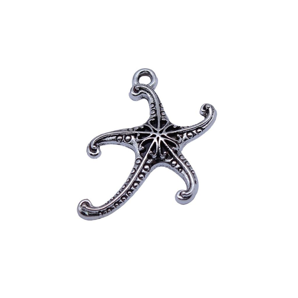 Starfish Charms Multi Color Metal Pendants For Beach Themed DIY Jewelry Accessories