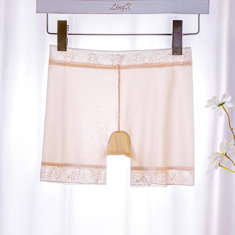 Women's High-Waist Ultra-Thin Breathable Safety Pants - Nude Feel, Silk Crotch, Anti-Exposure Base Layer