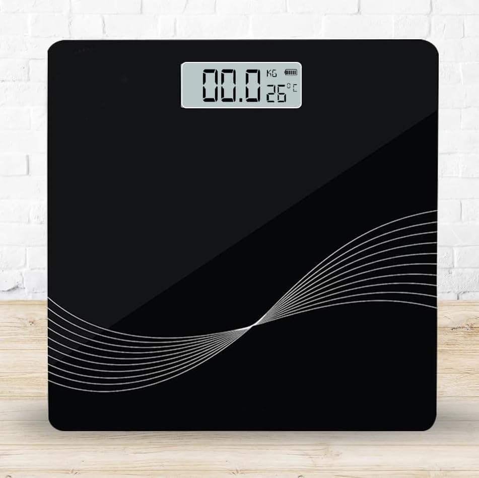 LDG WARE Weight Machine for Home Digital Weighing Machine for Human Body with LCD Display Max Weight Capacity 180Kgs (Batteries Not Included) - Bat