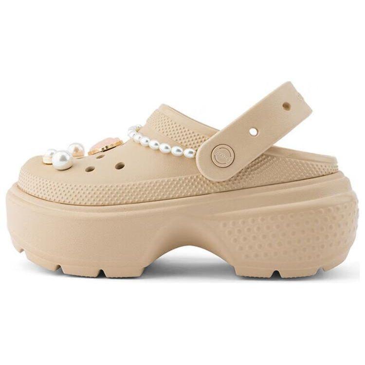 Crocs Versatile Casual Comfortable Clogs Women Footwear Beige 210271-2Y2