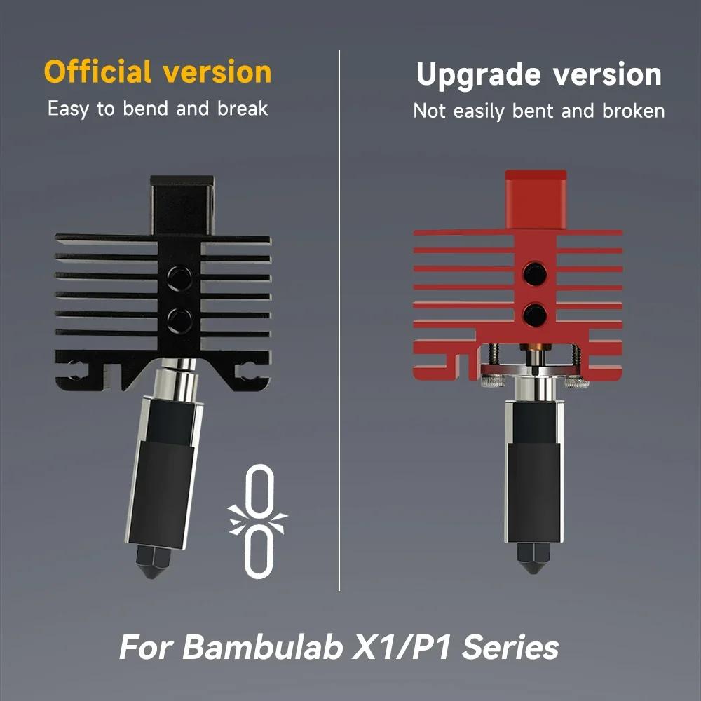 Für Bambu Lab Hotend Upgrade TZ 2.0 Version Bi-Metall Passend für Bamboo X1 X1C X1E P1P P1S Hotend Thermistor Messing Kupfer Harte Düsen