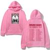Bruno Mars Romantic Tour Hoodie Pop Soul Concert Hooded Retro Music Fan Merch  Tour Outfit  Autumn/Winter Clothing Fleece Hooded Mens womens clothes