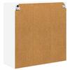 Wall Mounted Glass Cabinet LUCCA High Gloss White 80 X 31 X 80 Cm