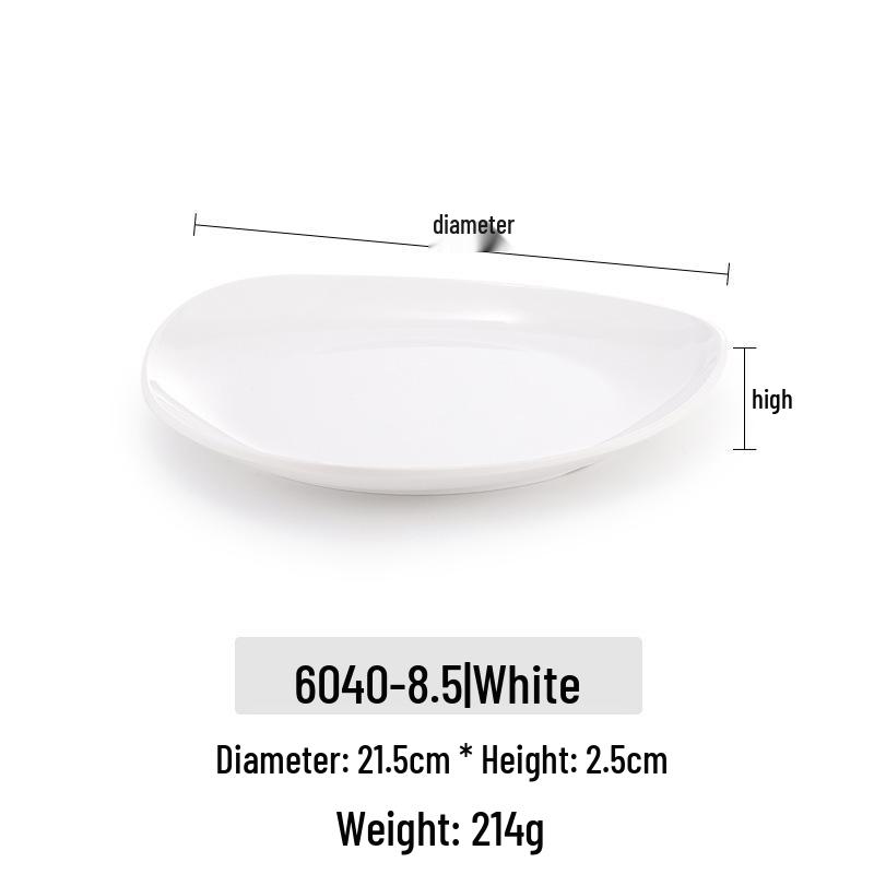 Melamine Porcelain Triangular Plate for Hot Pot & BBQ Restaurant Use