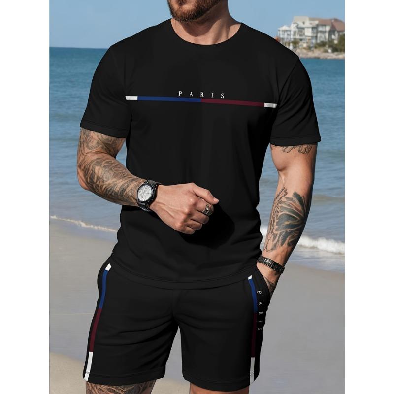 

Комплект брюк с коротким рукавом, напечатанный на 3D-принтере, мужская модная спортивная и повседневная одежда XL