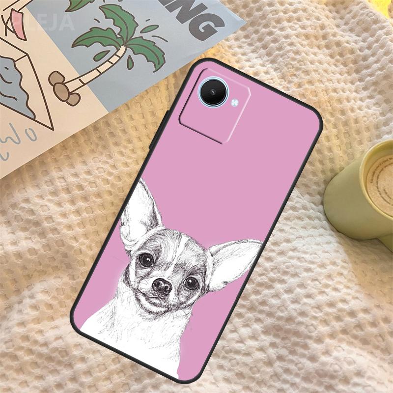 Chihuahua Dog Case For Realme C67 C63 C55 C51 C75 C61 C53 C35 C65 C71 11 12 13 14 15 Pro Plus GT6 GT7 Pro