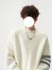 Men's Trendy Solid Color Round Neck Knitted Sweater - Autumn/Winter Casual Long Sleeve Korean Style Base Layer