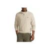 Polo Ralph Lauren FW23 Embroidered Logo Solid Color Half-Zip Long Sleeve Sweatshirt Men sweatshirt Oatmeal 710635035-039