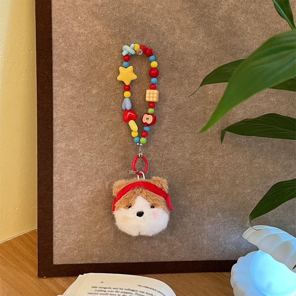 

Cartoon Beaded Phone Charm Anti-lost Phone Wrist Strap New Phone Chain Phone Accessories Earphones Puppy