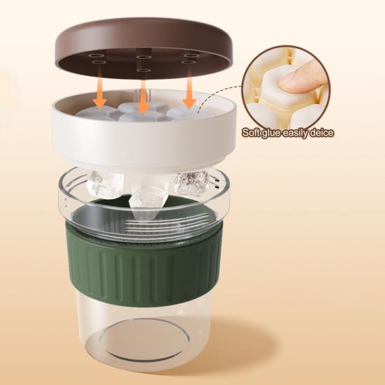 Portable Cold Brew Coffee Maker with 3 Stackable Ice Trays BPA-Free Tritan Infuser Bottle for Iced Tea/Cold