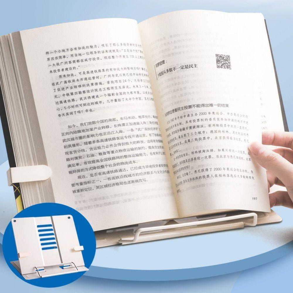 6 Adjustable Positions Desk Book Holder Heavy Duty Metal Document Holder  Cooking Recipes
