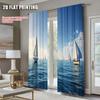2pc    Window Curtains Art sailing Protecting Privacy Holiday Decorations Use for Indoor Celebrations   Room Decor