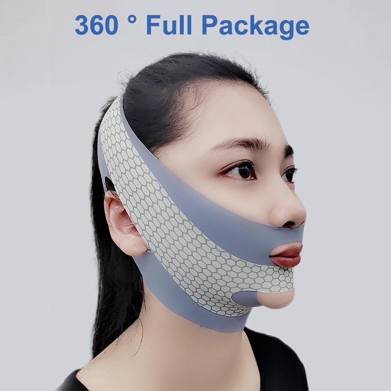 מתיחת פנים עם שינה פנים V Shaper תחבושת הרזיה תחבושת צורת הרפיה הרמת סנטר כפול עיסוי להקה לדילול פנים