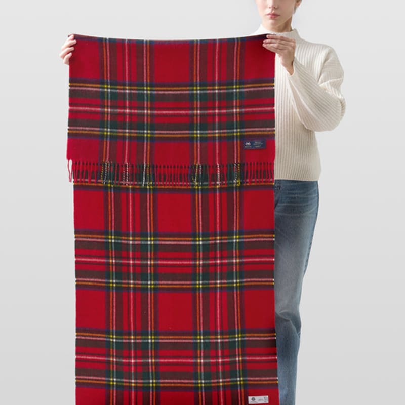 ABRAHAM MOON Merino Wool Shawl 70cm - Black