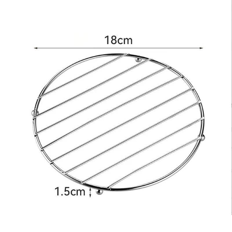

Круглая квадратная подставка из нержавеющей стали для кастрюль и сковородок, держатель, коврики для столовых приборов, коврики для посуды, подставки для напитков, кухонные инструменты, подставка Round